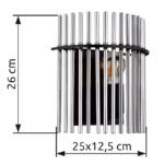 Aplică metal negru mat, tije de sticlă fumurie, LxA: 250x260mm, AL: 125mm, excl. 1x E27 60W 230V - imagine 6