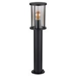 Lampă de exterior din oțel inoxidabil negru mat, sticlă fumurie, tije metalice negru mat, IP54, ø: 143mm, I: 600mm, excl. 1x E27 60W 230V - imagine 3
