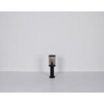 Lampă de exterior din oțel inoxidabil negru mat, sticlă fumurie, tije metalice negru mat, IP54, ø: 143mm, I: 600mm, excl. 1x E27 60W 230V - imagine 5
