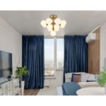 Plafonieră din metal auriu mat, globuri din sticlă opală, ø: 560 mm, H: 430 mm, fără 13x G9 LED 5W 230V - imagine 2