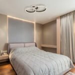 Plafonieră din metal/aluminu de culoare titan periat, cristale de plastic transparente, alb acrilic, reglabil, memorie, lumină de noapte, telecomandă, L x l x I: 640x400x150mm, inel ø:30/40cm, LED 50W 230V, ieșire 442-2600lm, CCT2700-6000K - imagine 2