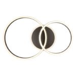 Plafonieră din metal/aluminu de culoare titan periat, cristale de plastic transparente, alb acrilic, reglabil, memorie, lumină de noapte, telecomandă, L x l x I: 640x400x150mm, inel ø:30/40cm, LED 50W 230V, ieșire 442-2600lm, CCT2700-6000K - imagine 4