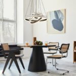 Lampă cu suspensie metal/aluminiu de culoarea titanului periat, acrilic alb, reglabil, memorie, lumină de noapte, înălțime reglabilă, telecomandă, ø: 600mm I:1200mm, inel ø: 20cm/40 cm/60 cm, LED 70W 230V,ieșire 450-3510lm, CCT2700-6000K - imagine 2