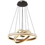 Lampă cu suspensie metal/aluminiu de culoarea titanului periat, acrilic alb, reglabil, memorie, lumină de noapte, înălțime reglabilă, telecomandă, ø: 600mm I:1200mm, inel ø: 20cm/40 cm/60 cm, LED 70W 230V,ieșire 450-3510lm, CCT2700-6000K - imagine 5