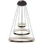 Lampă cu suspensie metal/aluminiu de culoarea titanului periat, acrilic alb, reglabil, memorie, lumină de noapte, înălțime reglabilă, telecomandă, ø: 600mm I:1200mm, inel ø: 20cm/40 cm/60 cm, LED 70W 230V,ieșire 450-3510lm, CCT2700-6000K - imagine 7