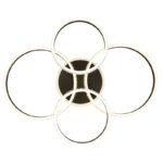Plafonieră din metal/aluminiu de culoare titan periat, cristale de plastic transparente, alb acrilic, reglabil, memorie, lumină de noapte, telecomandă, L x l x I: 850x685x150mm, inel ø:30/40cm, LED 90W 230V, 627-4225lm Ieșire,CCT2700-6000K - imagine 4
