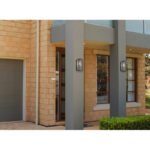 Corp de iluminat pentru exterior metal negru mat, sticlă transparentă, satinată, direcția luminii: în sus, IP44, sticlă canelată, l x I: 120x320mm, A: 140mm, fără bec 1x E27 60W 230V - imagine 2