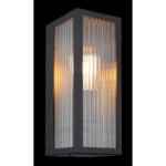 Corp de iluminat pentru exterior metal negru mat, sticlă transparentă, satinată, direcția luminii: în sus, IP44, sticlă canelată, l x I: 120x320mm, A: 140mm, fără bec 1x E27 60W 230V - imagine 3