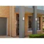 Corp de iluminat pentru exterior metal negru mat, policarbonat alb, direcția luminii: în sus, IP44, l x I: 120x320mm, A: 140mm, fără bec 1x E27 60W 230V - imagine 2