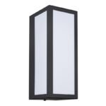 Corp de iluminat pentru exterior metal negru mat, policarbonat alb, direcția luminii: în sus, IP44, l x I: 120x320mm, A: 140mm, fără bec 1x E27 60W 230V - imagine 3