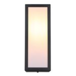 Corp de iluminat pentru exterior metal negru mat, policarbonat alb, direcția luminii: în sus, IP44, l x I: 120x320mm, A: 140mm, fără bec 1x E27 60W 230V - imagine 4