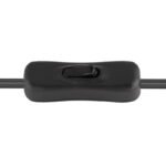 Veioza metal negru mat, sticlă fumurie, comutator, D: 100, H: 215, excl 1xE27 60W 230V - imagine 4