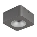 Spot LED aluminiu gri închis, plastic gri, plastic transparent, LxLxH: 117x117x55mm, incl. LED 6,5W 230V, sursă 730lm, ieșire 360lm, 3000K - imagine 3