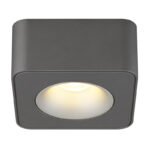 Spot LED aluminiu gri închis, plastic gri, plastic transparent, LxLxH: 117x117x55mm, incl. LED 6,5W 230V, sursă 730lm, ieșire 360lm, 3000K - imagine 4