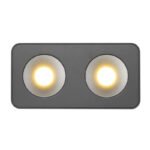 Spot LED aluminiu gri închis, plastic gri, plastic transparent, LxLxH: 224x117x55mm, incl. LED 11W 230V, sursa 1240lm, iesire 600lm, 3000K - imagine 5