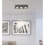 Spot LED aluminiu gri închis, plastic gri, plastic transparent, LxLxH: 332x117x55mm, incl. LED 14W 230V, sursă 1600lm, ieșire 780lm, 3000K - imagine 2