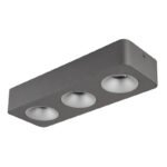 Spot LED aluminiu gri închis, plastic gri, plastic transparent, LxLxH: 332x117x55mm, incl. LED 14W 230V, sursă 1600lm, ieșire 780lm, 3000K - imagine 3