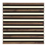 Plafonieră, metal negru mat, MDF cu efect de lemn închis, aluminiu negru mat, plastic opal, LxLxH: 450x450x50mm, incl. LED 30W 230V, sursă 3100lm, ieșire 1500lm, 3000K - imagine 5