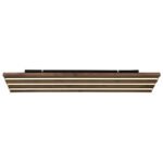 Plafonieră metal negru mat, MDF aspect lemn închis, aluminiu negru mat, plastic opal, LxWxH: 800x200x50mm, incl. LED 30W 230V, sursă 3100lm, ieșire 1500lm, 3000K - imagine 4