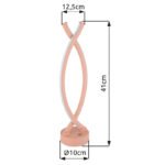 Lampa de masa plastic culoare piersici mat, plastic opal, cablu PVC alb, touch on/off, dimmer tactil continuu, USB-A 2.0 - USB-C, baterie inclusa CR18650 1800mAh, LxLxH: 125x100x410mm, lungime cablu 1000mm, incl 230V, sursa 70lm, iesire 25lm, 3000K - imagine 6