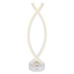 Lampă de masă plastic alb mat, plastic opal, pornire/oprire la atingere, variator tactil continuu, USB-A 2.0 - USB-C, baterie inclusă CR18650 1800mAh, LxLxH: 125x100x410mm, lungime cablu 1000mm, incl. LED 1W 230V, Sursă de 70 lm, ieșire 25 lm, 3000K - imagine 4