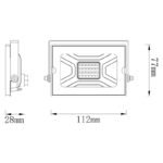Aplica de exterior din aluminiu turnat sub presiune negru, sticlă transparentă, pivotantă, IP65, LxH: 110x80, AL: 60, incl. 1xLED 20W 230V, sursă 1900lm, ieșire 1800lm, 6000K - imagine 5