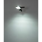 Aplica de exterior din aluminiu turnat sub presiune negru, sticlă transparentă, pivotantă, IP44, senzor: H: 1-3m, 110 °, detectare până la 8m, LxH: 110x130, AL: 130, incl. 1 x LED 20W 230V, sursă 1900lm, ieșire 1800lm , 6000K - imagine 5