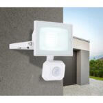 Aplica de exterior din aluminiu turnat sub presiune alba, sticlă transparentă, pivotant, IP44, senzor: H: 1-3m, 110 °, detectare până la 8m, LxH: 110x130, AL: 130, incl. 1 x LED 20W 230V, sursă 1900lm, ieșire 1800lm, 6000K - imagine 2