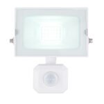 Aplica de exterior din aluminiu turnat sub presiune alba, sticlă transparentă, pivotant, IP44, senzor: H: 1-3m, 110 °, detectare până la 8m, LxH: 110x130, AL: 130, incl. 1 x LED 20W 230V, sursă 1900lm, ieșire 1800lm, 6000K - imagine 4