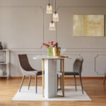 Lampă cu suspensie metal negru mat, sticlă fumurie, picături de sticlă transparentă, cristale acrilice transparente, cablu PVC negru, ø: 330mm, I: 1200mm, fără 3x E27 60W 230V - imagine 2
