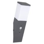 Aplica de exterior din oțel inoxidabil antracit, plastic alb, IP44, LxH: 80x330mm, AL: 165mm, excl 1x E27 LED 15W 230V - imagine 3