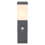 Aplica de exterior din oțel inoxidabil antracit, plastic alb, IP44, LxH: 80x330mm, AL: 165mm, excl 1x E27 LED 15W 230V - imagine 4