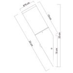 Aplica de exterior din oțel inoxidabil antracit, plastic alb, IP44, LxH: 80x330mm, AL: 165mm, excl 1x E27 LED 15W 230V - imagine 5