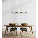Suspensie metal negru mat, aluminiu negru periat, sticlă fumurie, cablu PVC negru, LxLxH: 900x130x1100mm, incl. 4x GX53 LED 6W 230V, sursă 400lm, ieșire 270lm, 1800K, incl. bec LED 10162