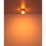 Plafonieră aluminiu periat auriu, sticlă chihlimbar, ø: 130mm, H: 85mm, incl. 1x GX53 LED 6W 230V, sursă 400lm, ieșire 300lm, 1800K, incl. bec LED 10162 - imagine 5
