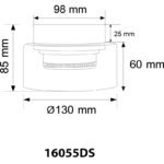 Plafonieră aluminiu negru periat, sticlă fumurie, ø: 130mm, H: 85mm, incl. 1x GX53 LED 6W 230V, sursă 400lm, ieșire 270lm, 1800K, incl. bec LED 10162 - imagine 5