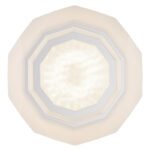 Plafonieră metal alb mat, opal strălucitor acrilic, inel cromat, reglabil, mai multe niveluri prin intermediul comutatorului de perete, telecomandă, ø:400mm, H:85mm, LED 24W 230V, sursă 200-2300lm, 150-1600lm ieșire, CCT 2700-6500K - imagine 4