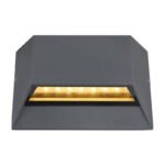 Aplica de exterior din aluminiu antracit, din plastic alb, lumină in jos, IP54, LxH: 148x100, AL: 55, incl. 1xLED 7W 230V, 3000K - imagine 4
