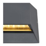 Aplica de exterior din aluminiu antracit, din plastic alb, lumină in jos, IP54, LxH: 148x100, AL: 55, incl. 1xLED 7W 230V, 3000K - imagine 5