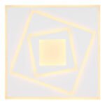 Plafonieră metalică albă, acrilică albă, L x l x I: 400x400x54mm, inclusiv LED 24W 230V, 3000lm Sursă, 2100lm Ieșire, 3000K - imagine 5