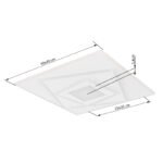 Plafonieră metalică albă, acrilică albă, L x l x I: 400x400x54mm, inclusiv LED 24W 230V, 3000lm Sursă, 2100lm Ieșire, 3000K - imagine 6