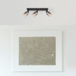 Spot metalic negru mat, sticlă fumurie, gradient transparent, L x l x I: 410x70x140mm, fără 3x E14 40W 230V - imagine 2