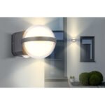 Lampă de exterior aluminiu antracit, metal antracit, plastic transparent, plastic opal, IP54, efect luminos prin intermediul a 2 lentile în 2 direcții, LxA: 105x110mm, AL: 130mm, incl. LED 12W 230V, sursă 1511lm, ieșire 1320lm, 3000K - imagine 3