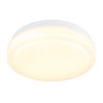 Plafonieră metal alb, plastic opal, display 16 piese, ø: 180mm, H: 65mm, incl. LED 9W 230V, sursă 960lm, ieșire 570lm, 3000K