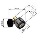Spot din metal negru mat, metal auriu mat, cristale de sticlă de culoarea fumului, comutator basculant pe articol, LxÎ: 92x125mm, AL: 160mm,excl 1x E14 40W 230V - imagine 6