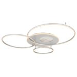 Plafonieră aluminiu argintiu mat periat, plastic alb, acrilic, efect 3D oglindă, reglabil, mai multe niveluri prin intermediul comutatorului de perete, telecomandă, LxLxA:1264x1053x130mm,LED 70W 230V,sursă 600-9217lm,ieșire 300-4599lm, CCT 2700-6500K - imagine 5