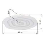 Plafonieră metal alb mat, alb acrilic, funcții suplimentare: 3000K și 6500K combinate, nu sunt comutabile, L x l x I: 480x430x60mm, inclusiv LED 24W 230V, 3000lm Sursă, 2000lm Ieșire - imagine 6