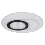 Plafonieră metal alb/negru mat, reglabil, mai multe niveluri prin intermediul întrerupătorului de perete, culori fixabile, SmartLight, memorie, lumină de noapte, telecomandă, ø: 700mm, LED 60W 230V, 1000-4100lm ieșire, CCT 2700-6500K - imagine 3
