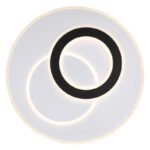 Plafonieră metal alb/negru mat, reglabil, mai multe niveluri prin intermediul întrerupătorului de perete, culori fixabile, SmartLight, memorie, lumină de noapte, telecomandă, ø: 700mm, LED 60W 230V, 1000-4100lm ieșire, CCT 2700-6500K - imagine 4