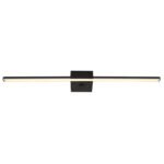 Lampă de perete metal negru, aluminiu negru mat, plastic alb, întrerupător pe produs, l x I: 615x37mm, A: 110mm, incl. LED 12W 230V, 1330lm sursă, 590lm putere, 4000K - imagine 4